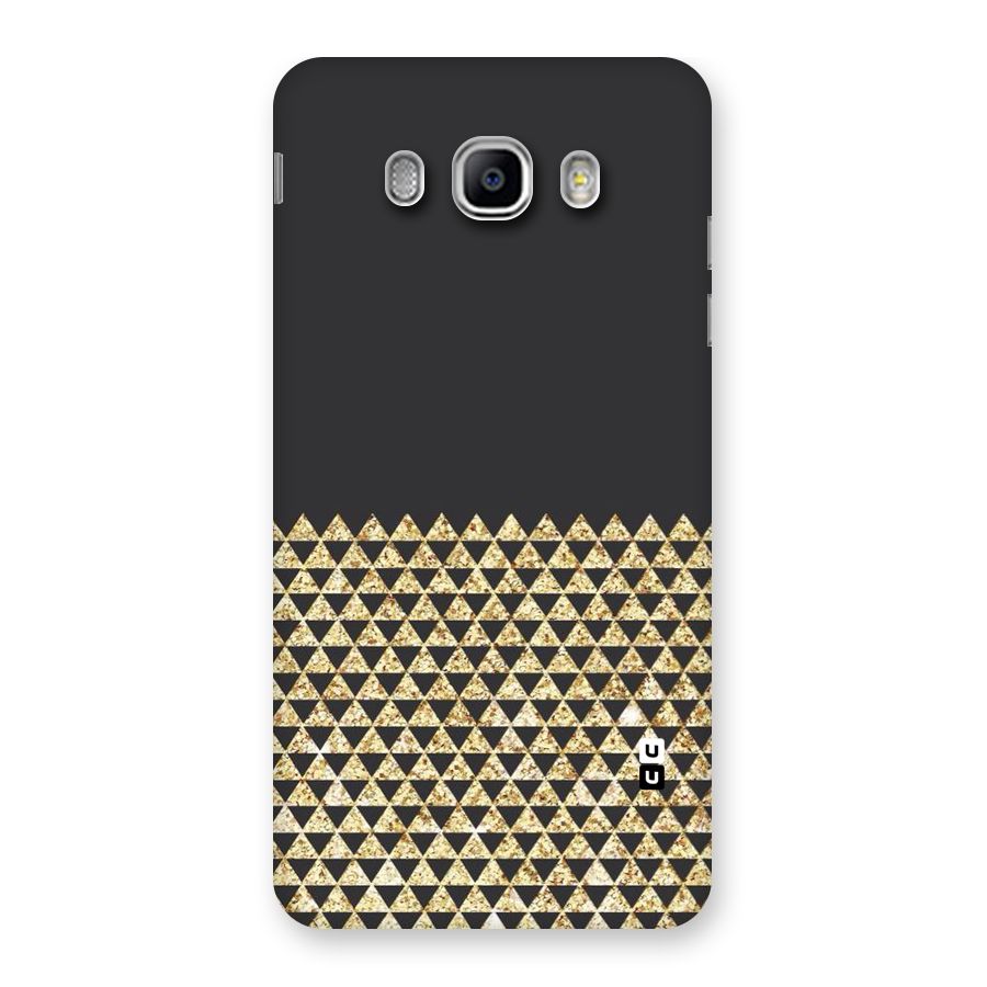 Dark Grey Golden Triangles Back Case for Samsung Galaxy J5 2016