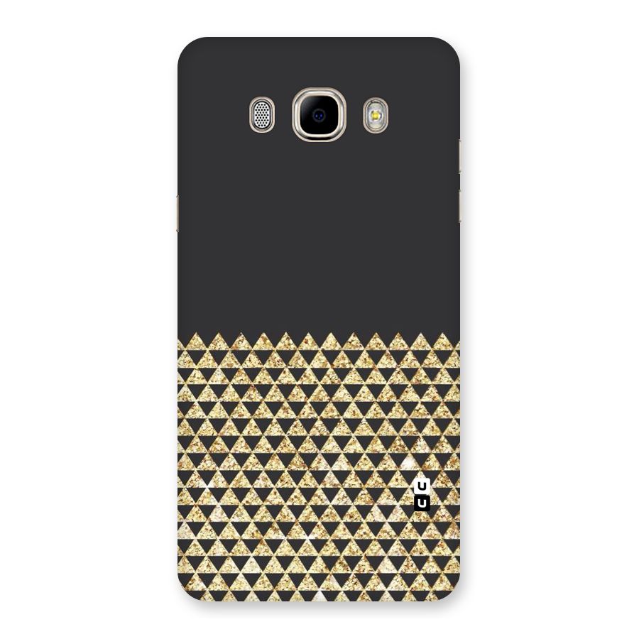 Dark Grey Golden Triangles Back Case for Samsung Galaxy J7 2016