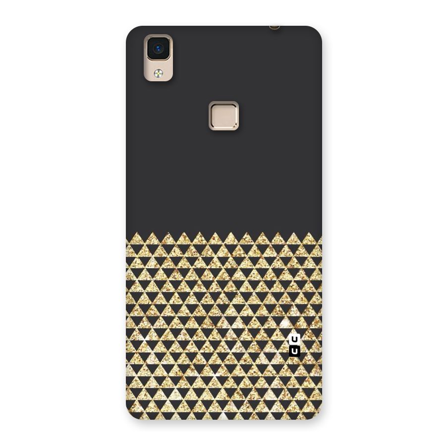 Dark Grey Golden Triangles Back Case for V3 Max