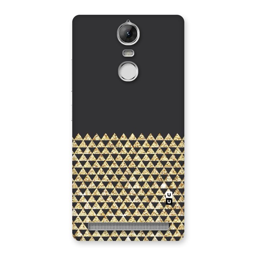 Dark Grey Golden Triangles Back Case for Vibe K5 Note