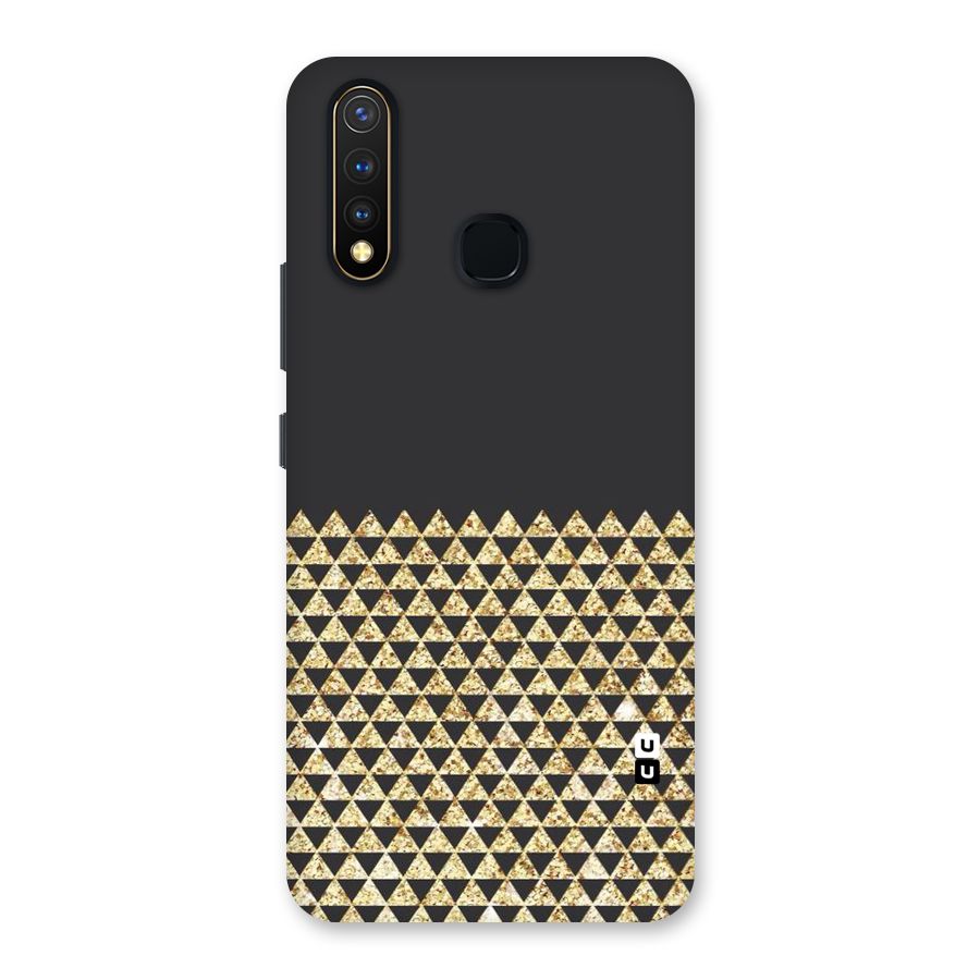 Dark Grey Golden Triangles Back Case for Vivo U20
