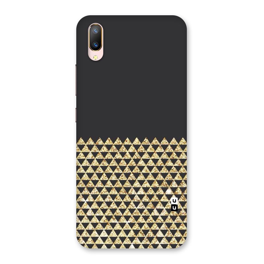 Dark Grey Golden Triangles Back Case for Vivo V11 Pro