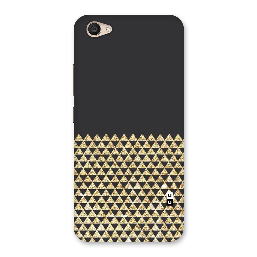 Dark Grey Golden Triangles Back Case for Vivo V5 Plus