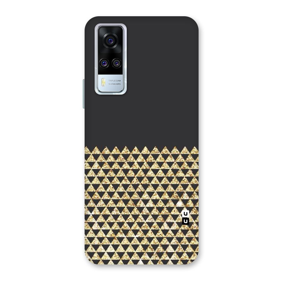 Dark Grey Golden Triangles Back Case for Vivo Y31