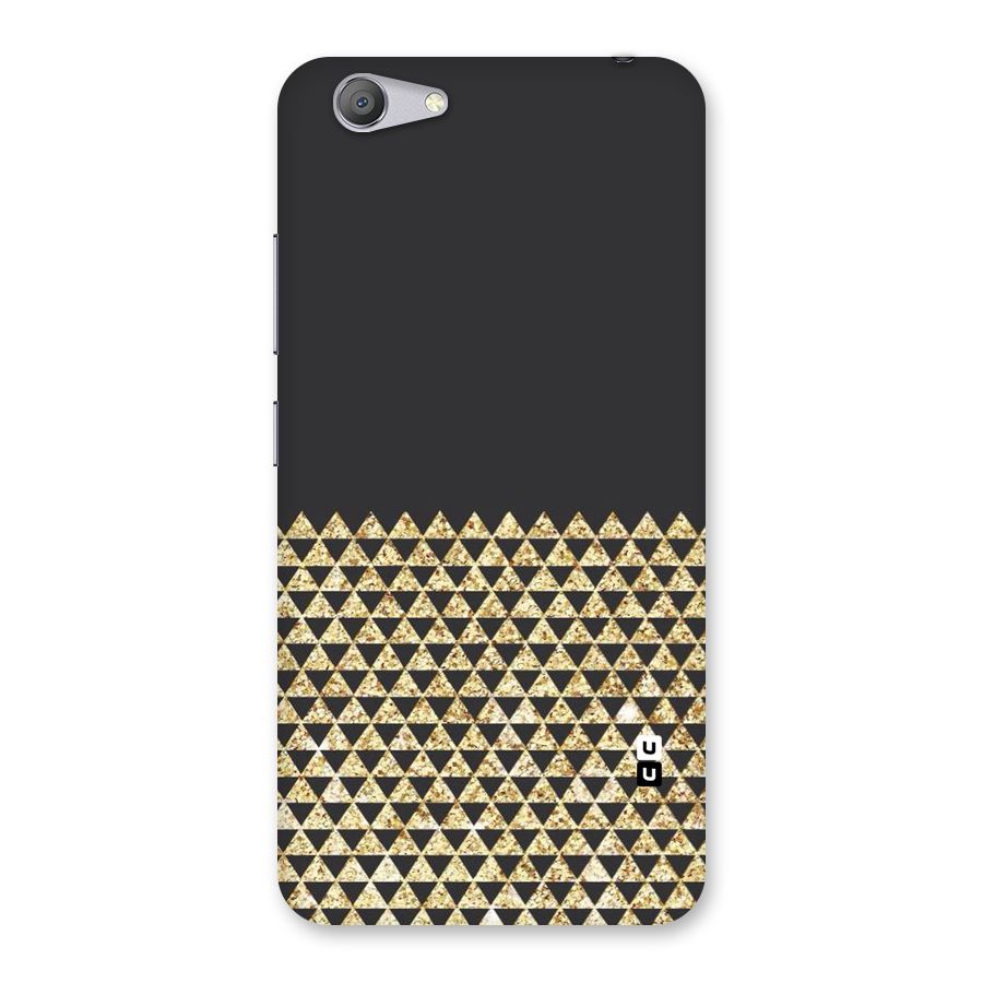 Dark Grey Golden Triangles Back Case for Vivo Y53