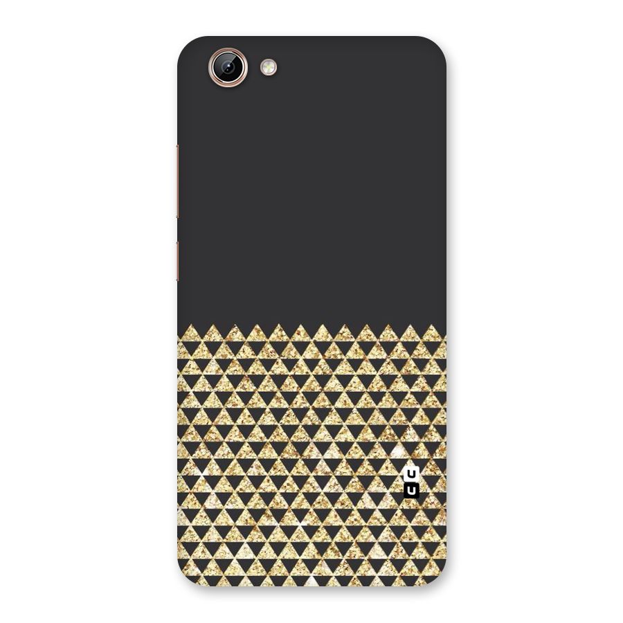 Dark Grey Golden Triangles Back Case for Vivo Y71i