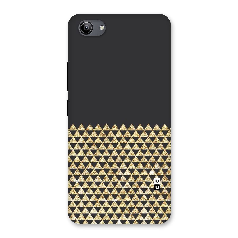 Dark Grey Golden Triangles Back Case for Vivo Y81i
