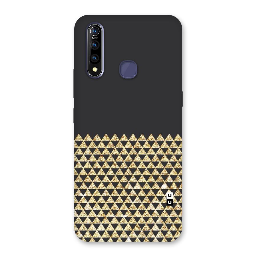Dark Grey Golden Triangles Back Case for Vivo Z1 Pro