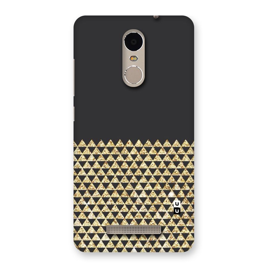 Dark Grey Golden Triangles Back Case for Xiaomi Redmi Note 3