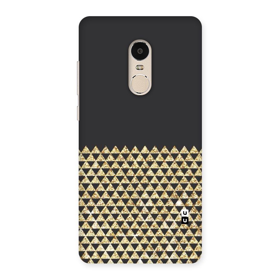 Dark Grey Golden Triangles Back Case for Xiaomi Redmi Note 4