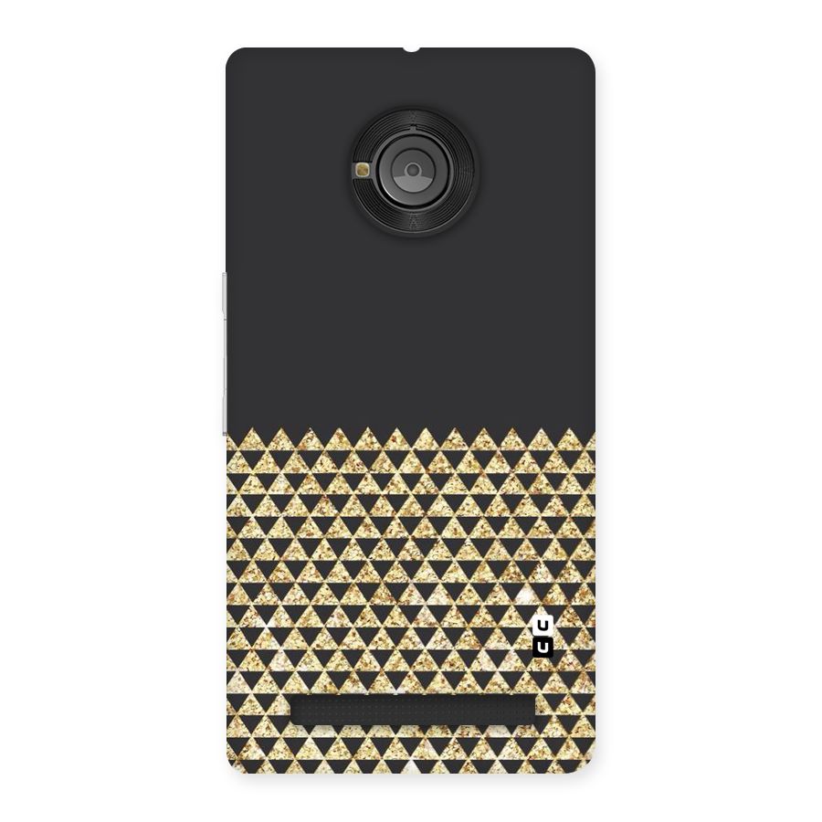 Dark Grey Golden Triangles Back Case for Yu Yunique
