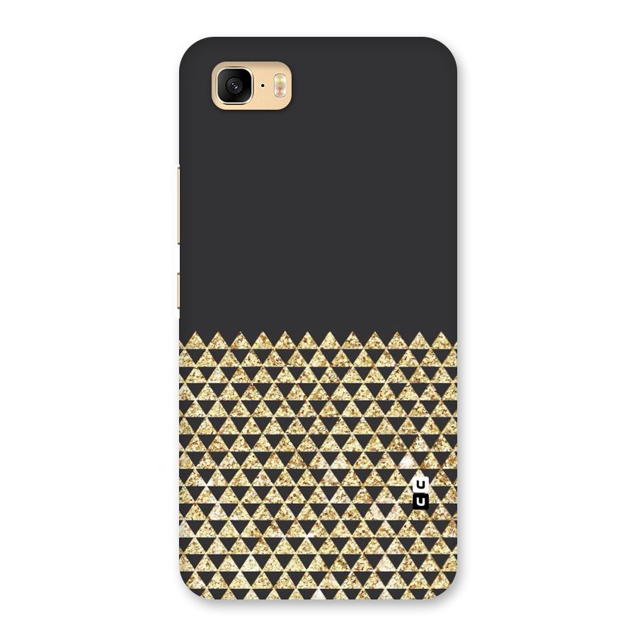 Dark Grey Golden Triangles Back Case for Zenfone 3s Max