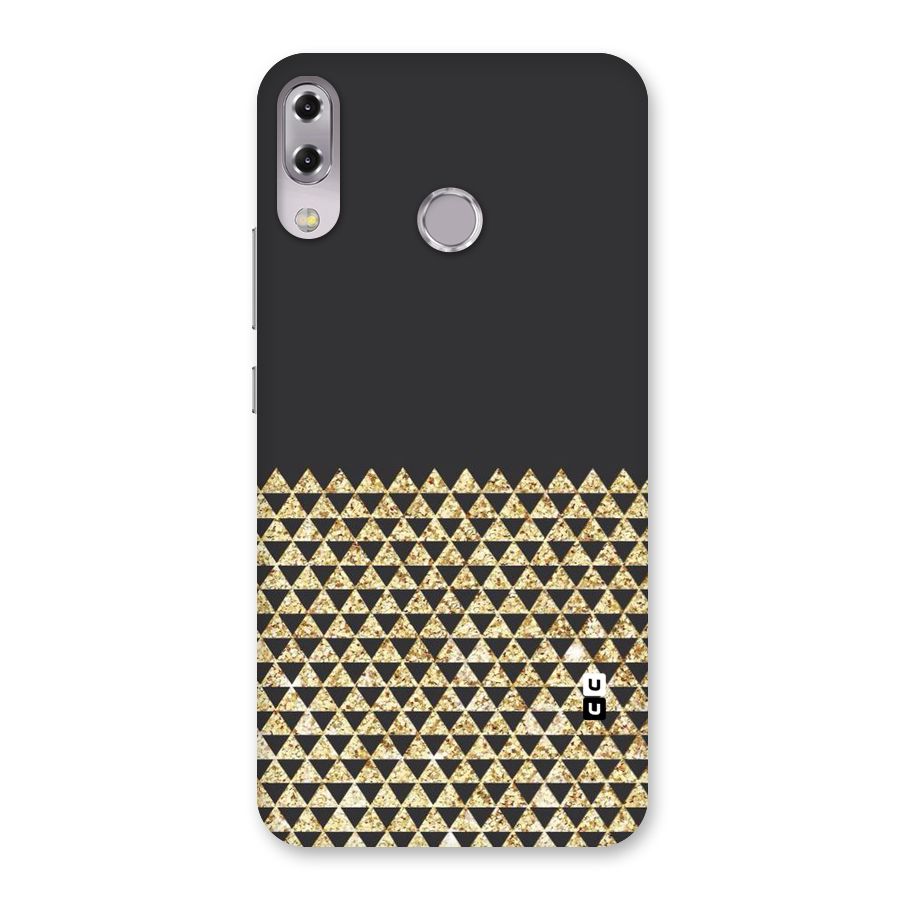 Dark Grey Golden Triangles Back Case for Zenfone 5Z