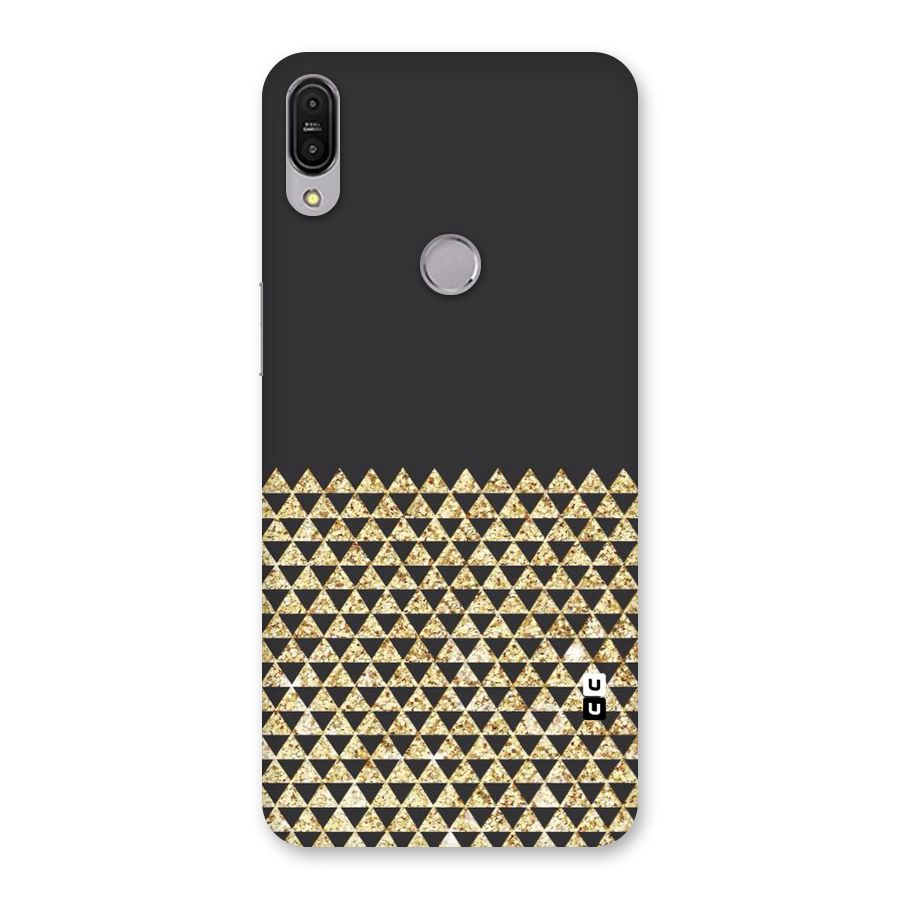 Dark Grey Golden Triangles Back Case for Zenfone Max Pro M1