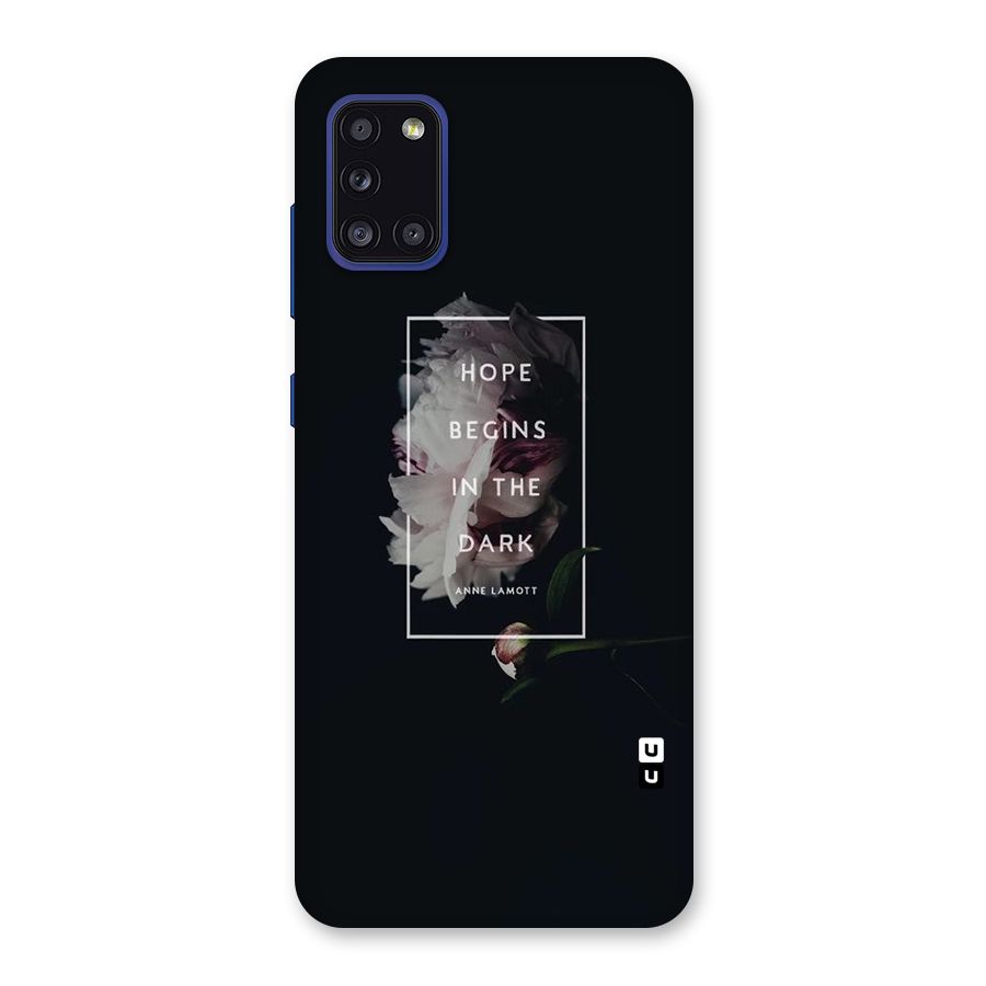 Dark Hope Back Case for Galaxy A31