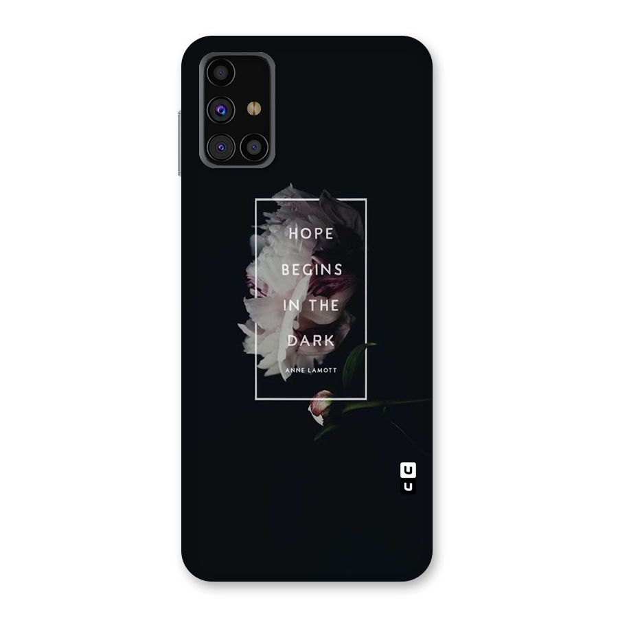 Dark Hope Back Case for Galaxy M31s