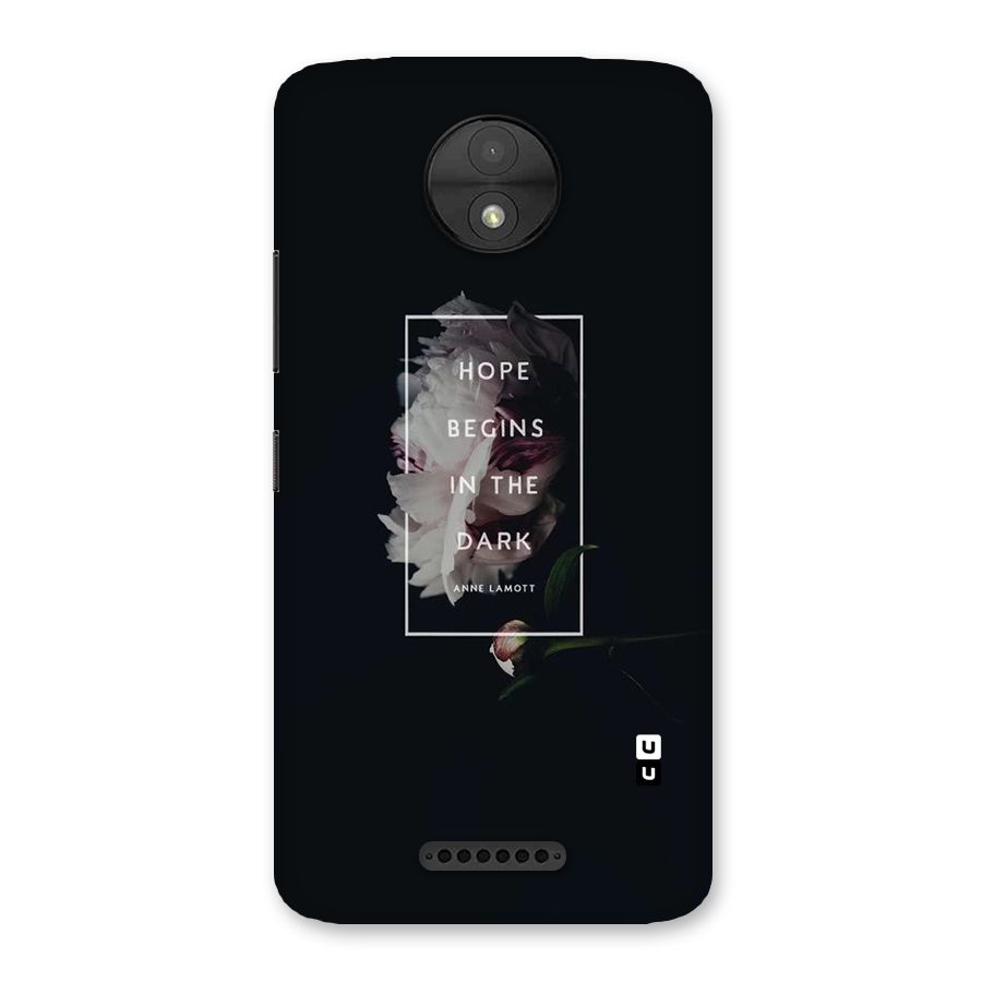 Dark Hope Back Case for Moto C