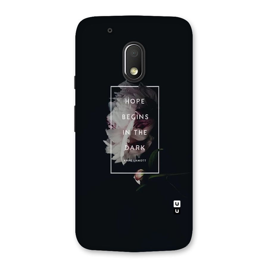 Dark Hope Back Case for Moto G4 Play