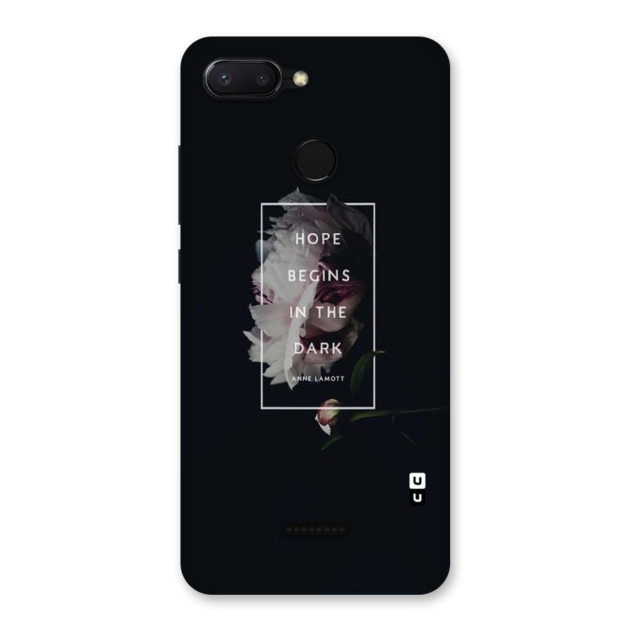 Dark Hope Back Case for Redmi 6