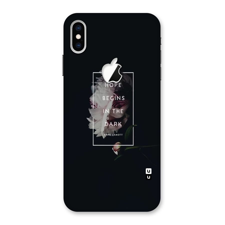 Dark Hope Back Case for iPhone XS Max Apple Cut
