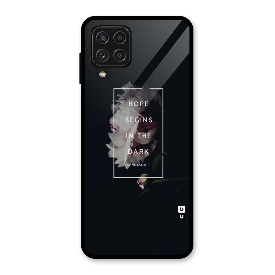 Dark Hope Glass Back Case for Galaxy A22 4G