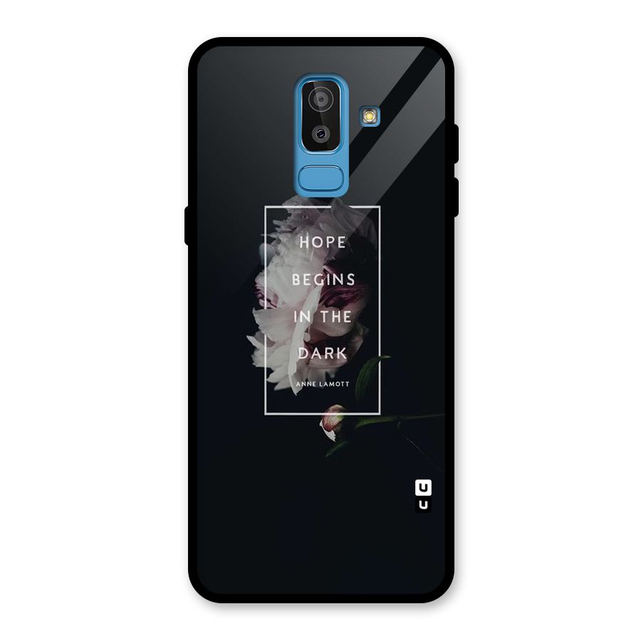 Dark Hope Glass Back Case for Galaxy J8