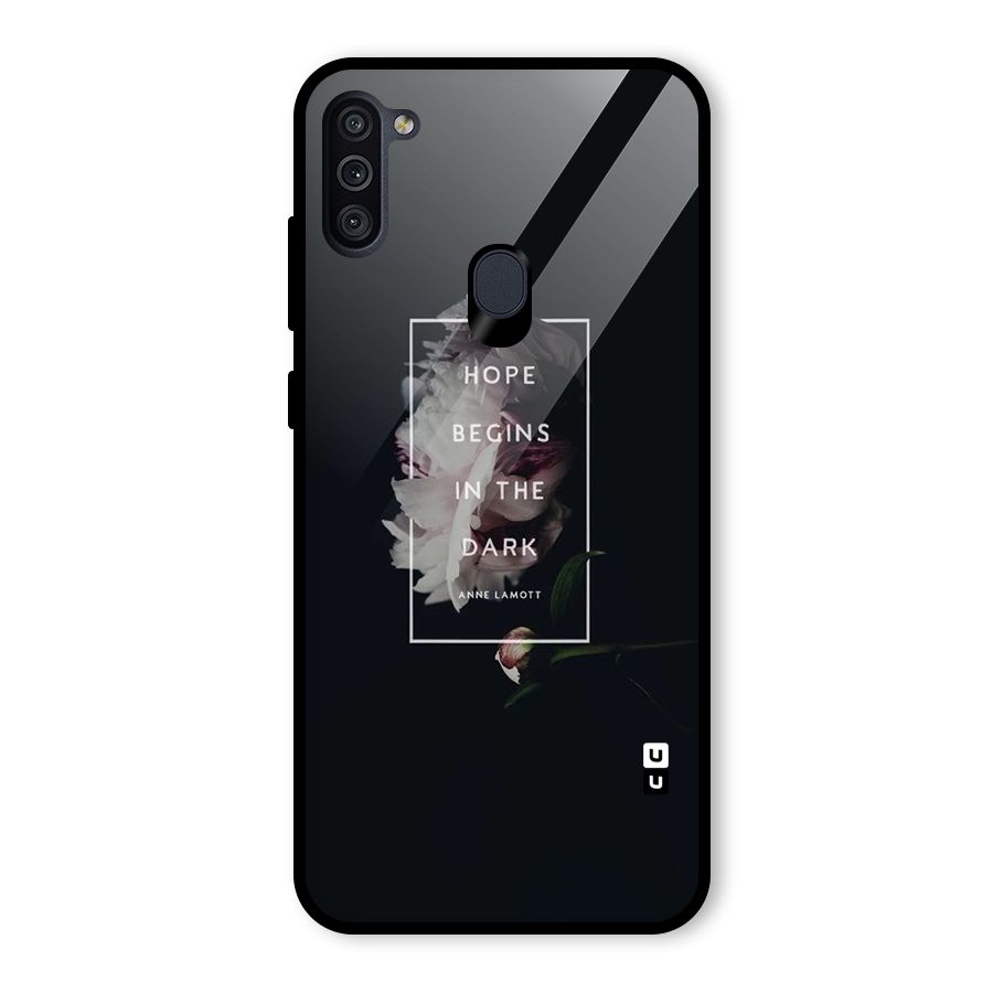 Dark Hope Glass Back Case for Galaxy M11