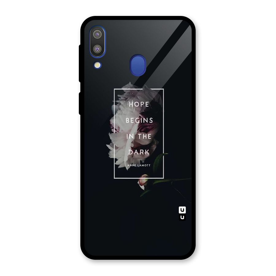 Dark Hope Glass Back Case for Galaxy M20