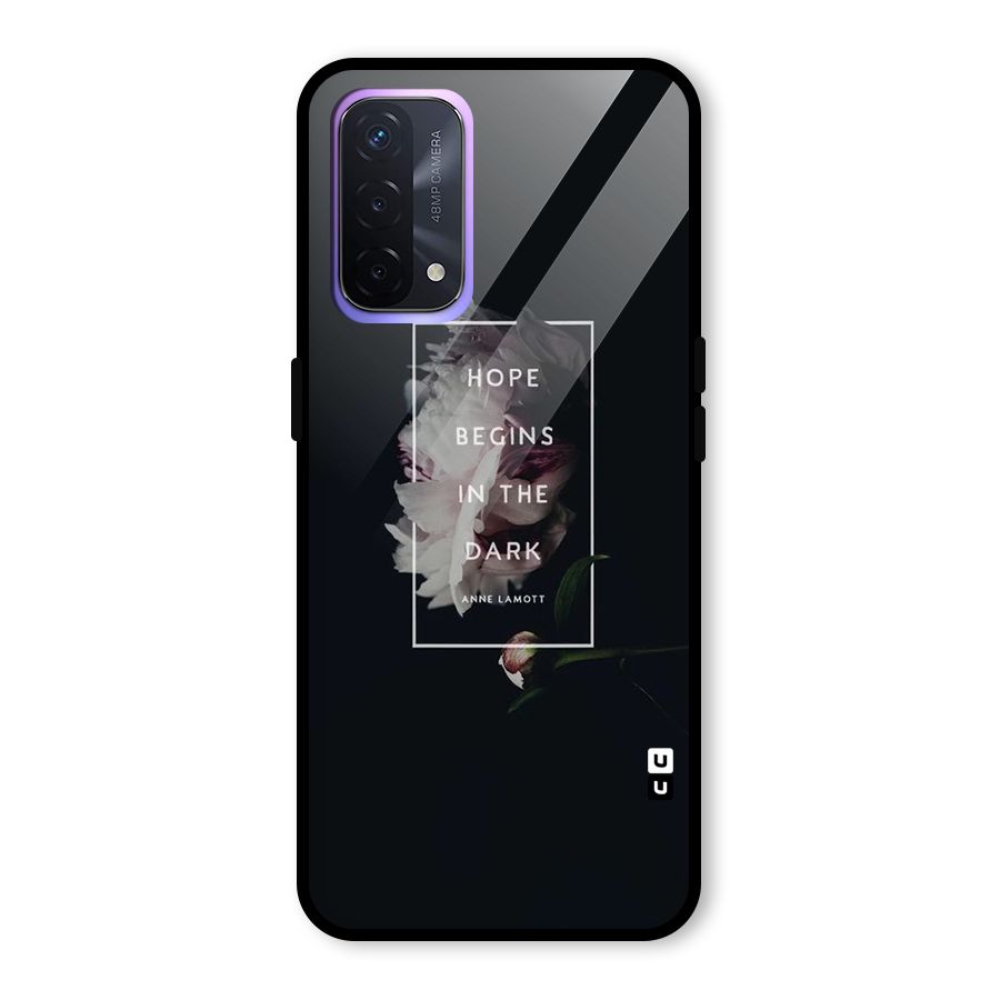 Dark Hope Glass Back Case for Oppo A74 5G