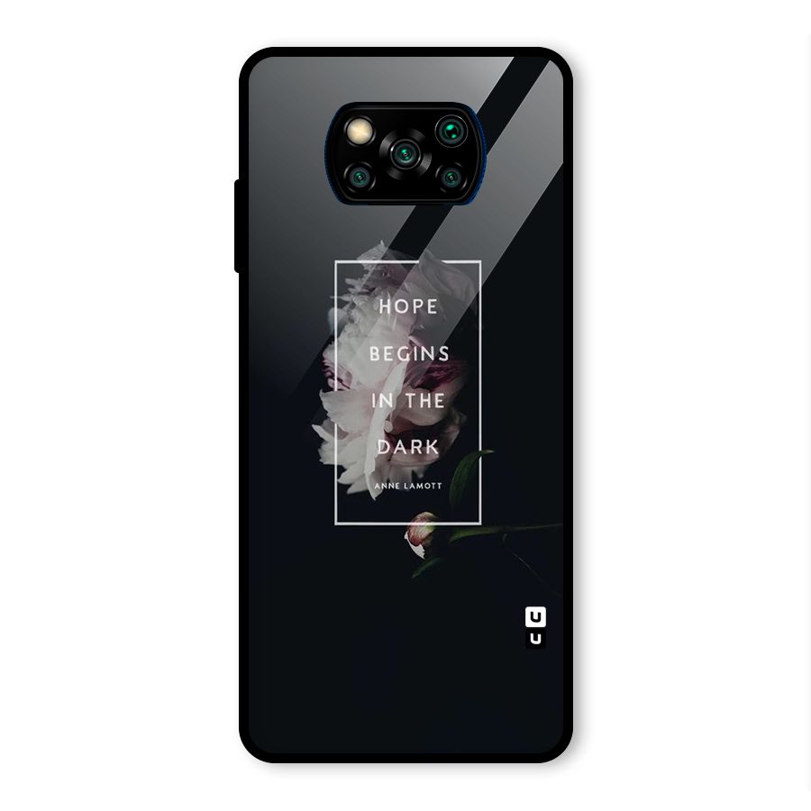 Dark Hope Glass Back Case for Poco X3 Pro