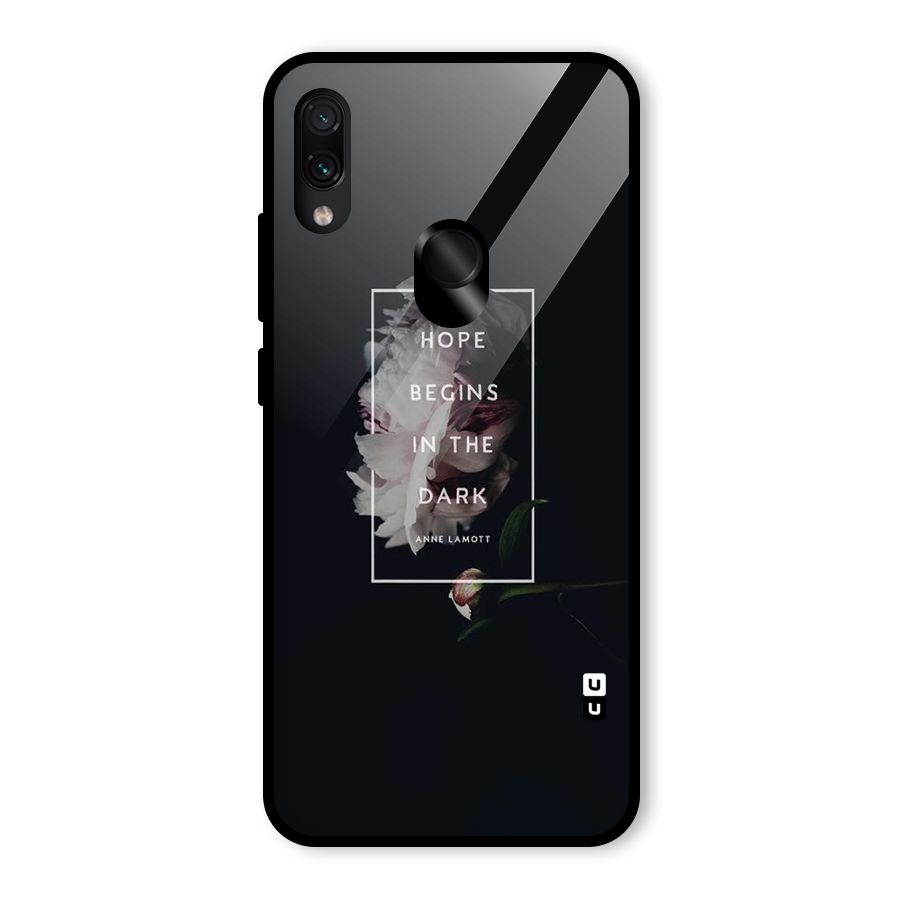 Dark Hope Glass Back Case for Redmi Note 7 Pro