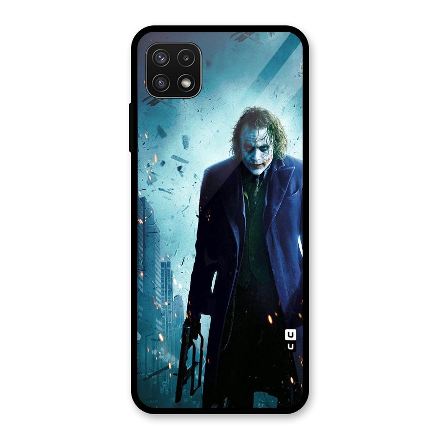 Dark Knight Joker Glass Back Case for Galaxy A22 5G