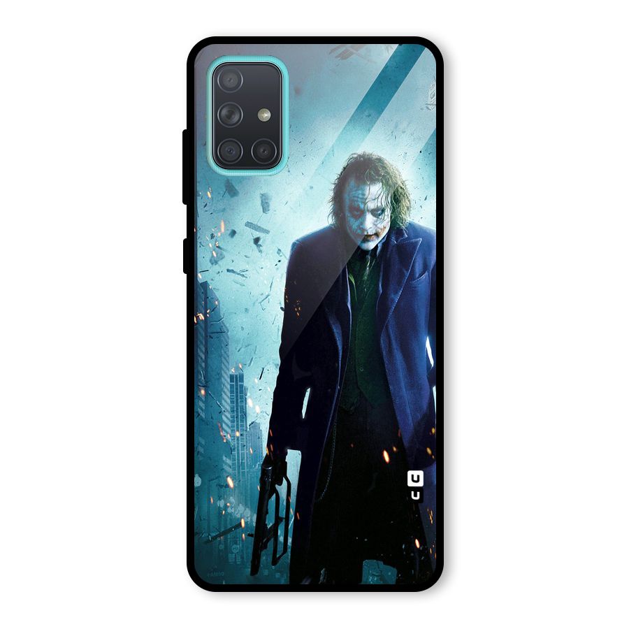 Dark Knight Joker Glass Back Case for Galaxy A71