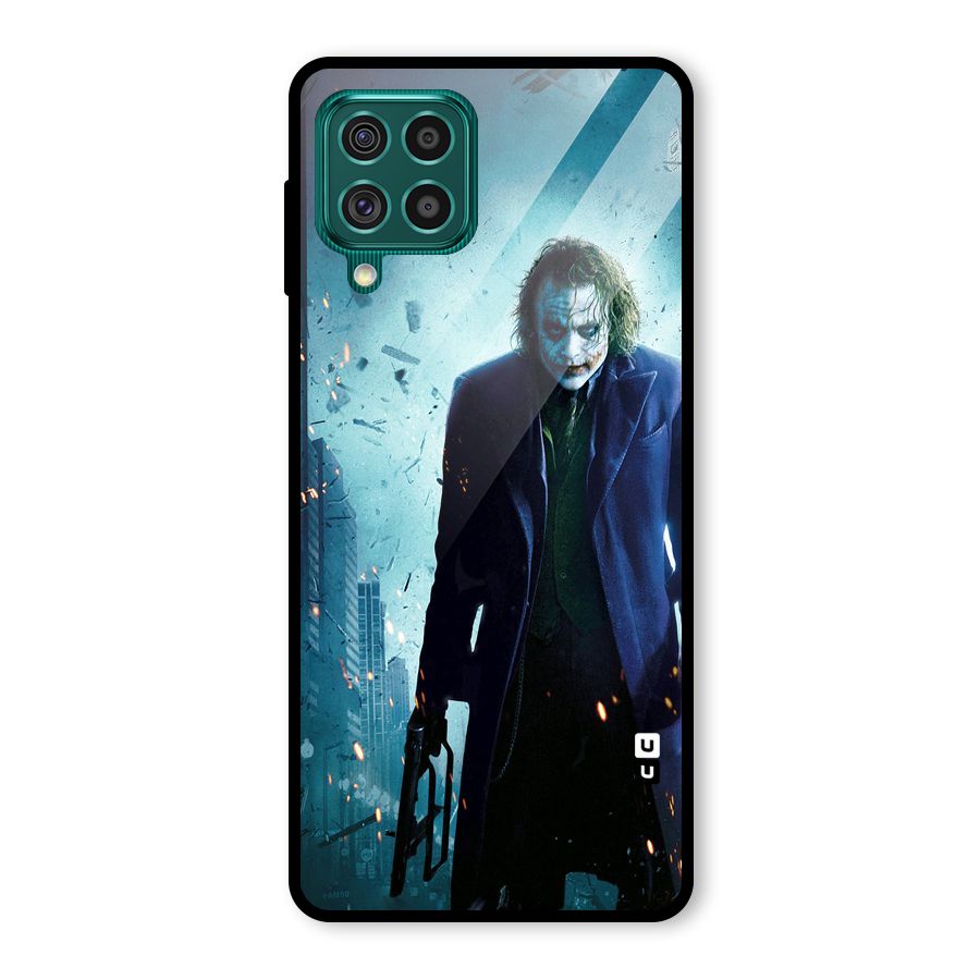 Dark Knight Joker Glass Back Case for Galaxy F62