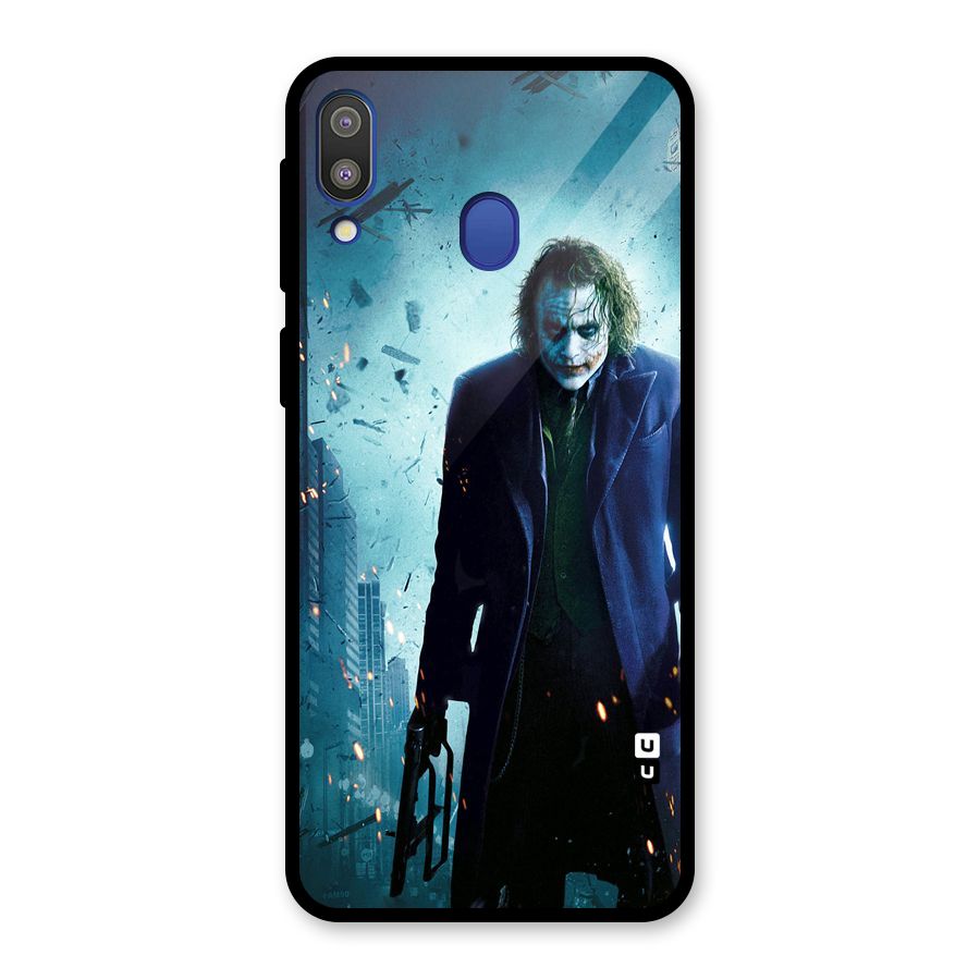 Dark Knight Joker Glass Back Case for Galaxy M20
