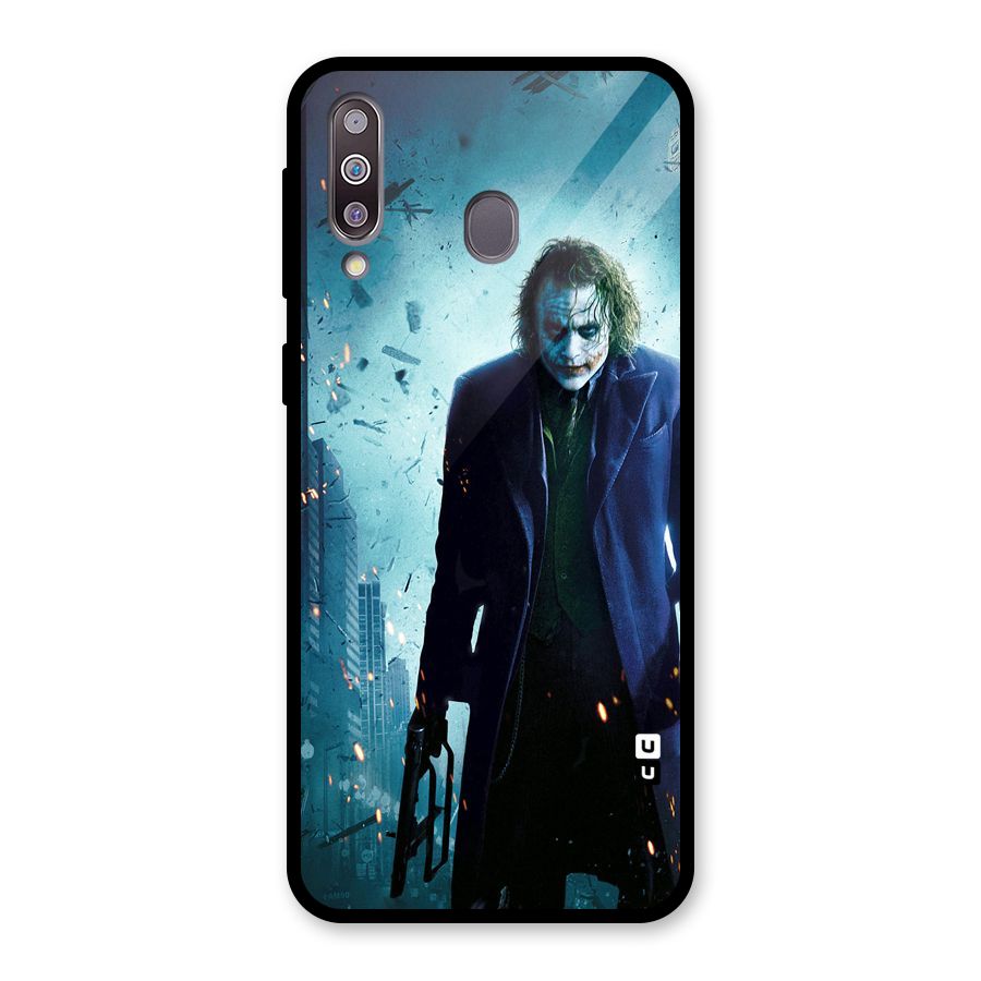 Dark Knight Joker Glass Back Case for Galaxy M30