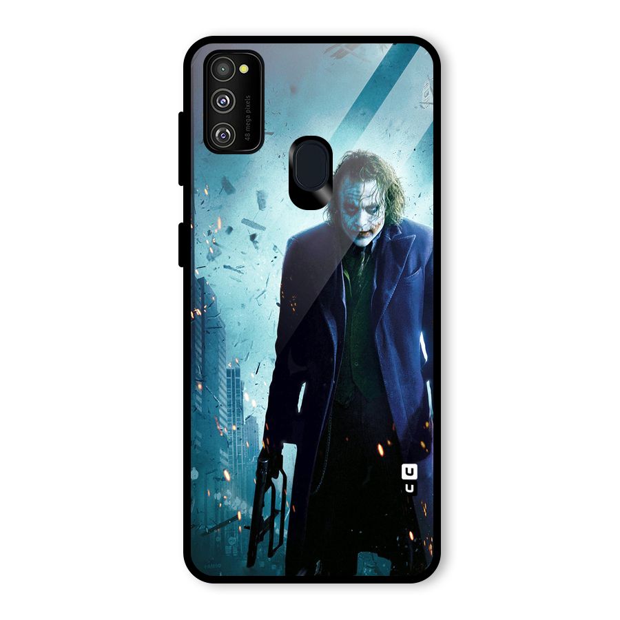 Dark Knight Joker Glass Back Case for Galaxy M30s