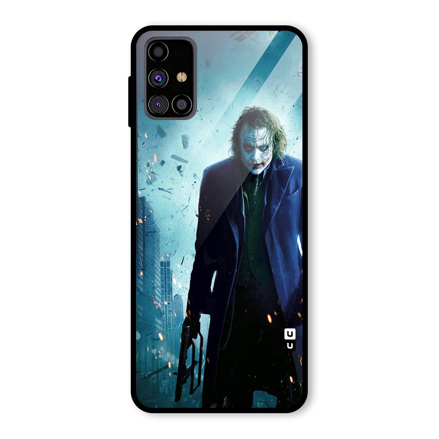 Dark Knight Joker Glass Back Case for Galaxy M31s