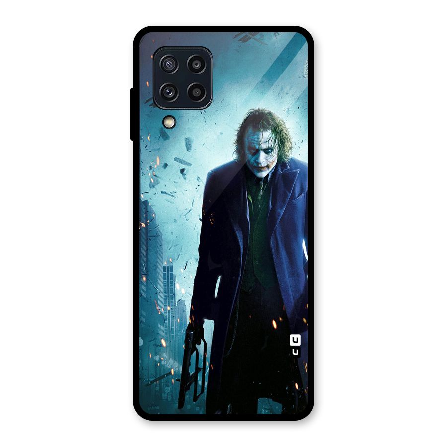 Dark Knight Joker Glass Back Case for Galaxy M32