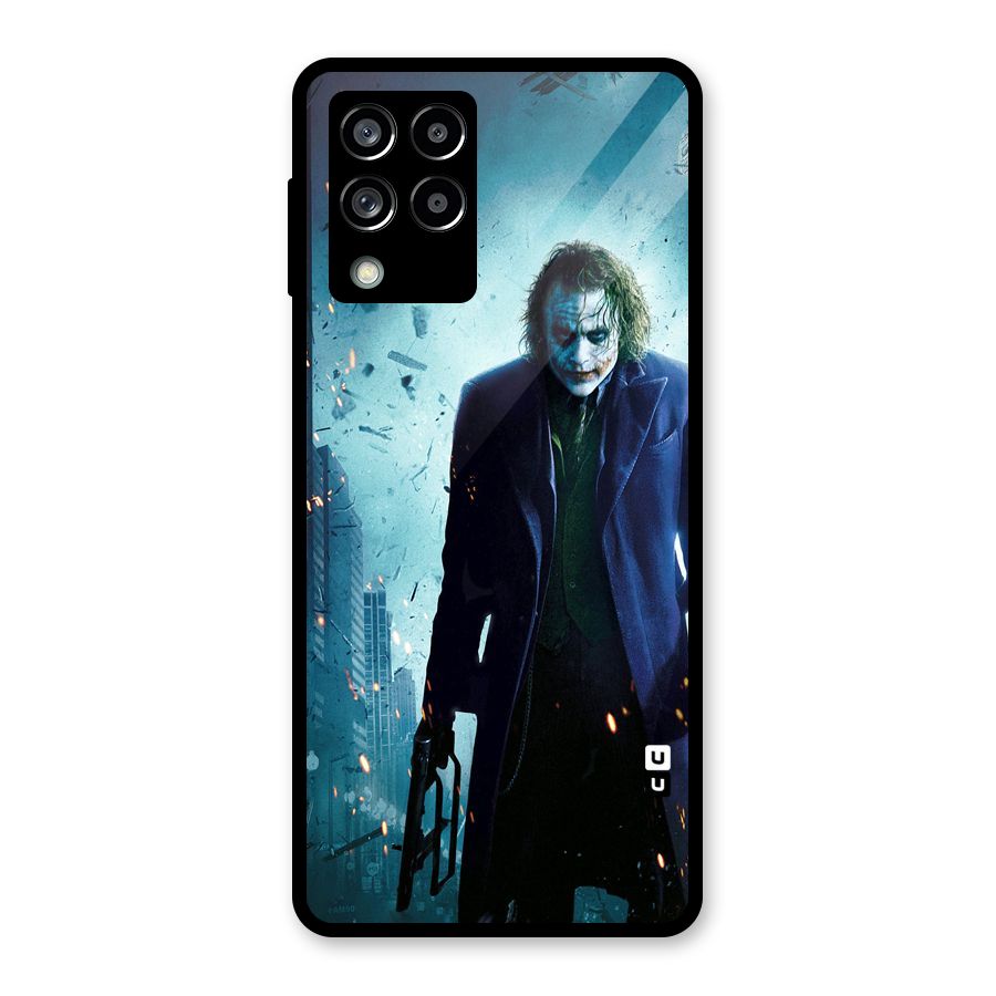Dark Knight Joker Glass Back Case for Galaxy M53 5G