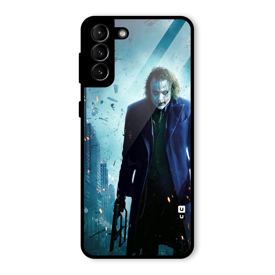 Dark Knight Joker Glass Back Case for Galaxy S21 Plus
