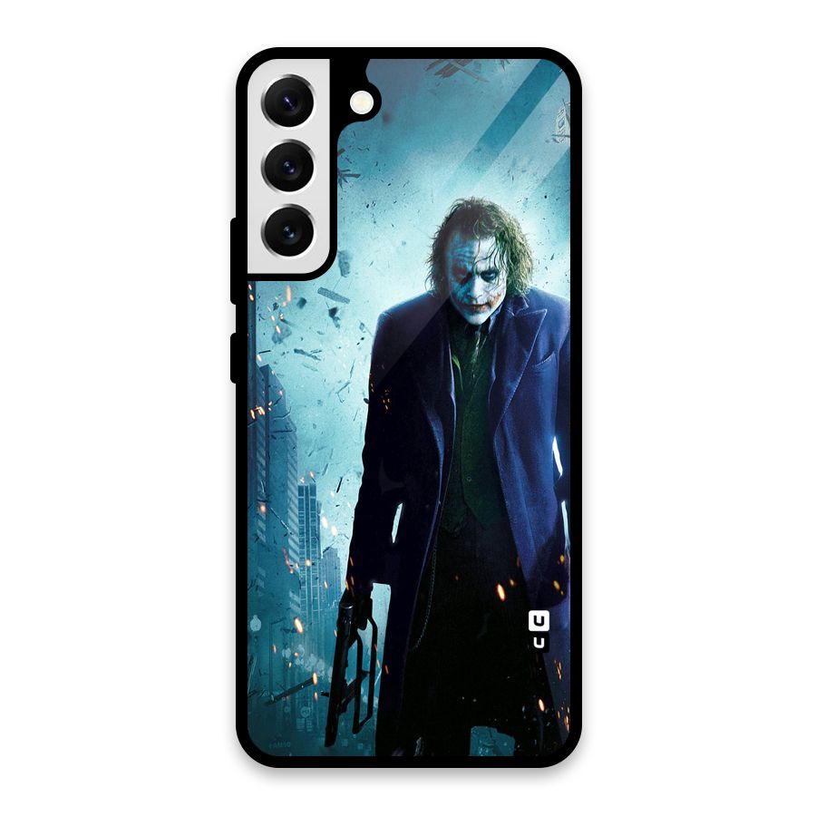 Dark Knight Joker Glass Back Case for Galaxy S22 Plus 5G