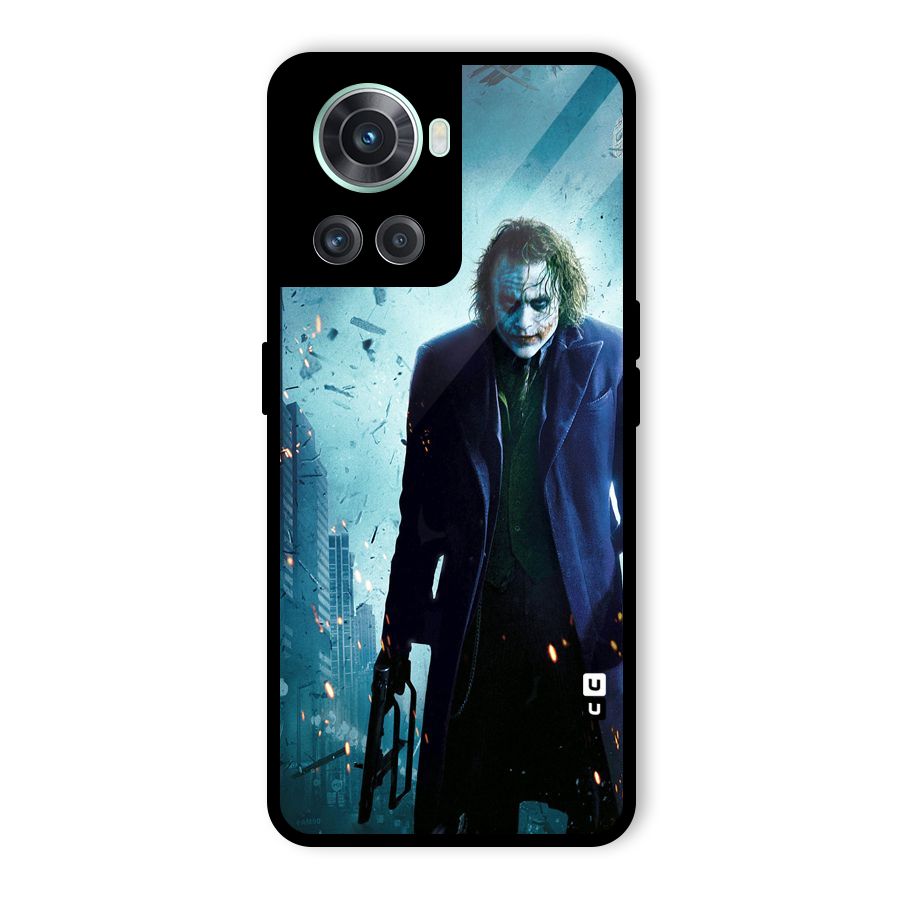 Dark Knight Joker Glass Back Case for OnePlus 10R