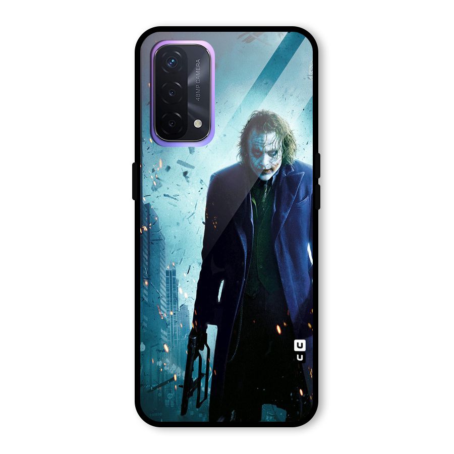 Dark Knight Joker Glass Back Case for Oppo A74 5G
