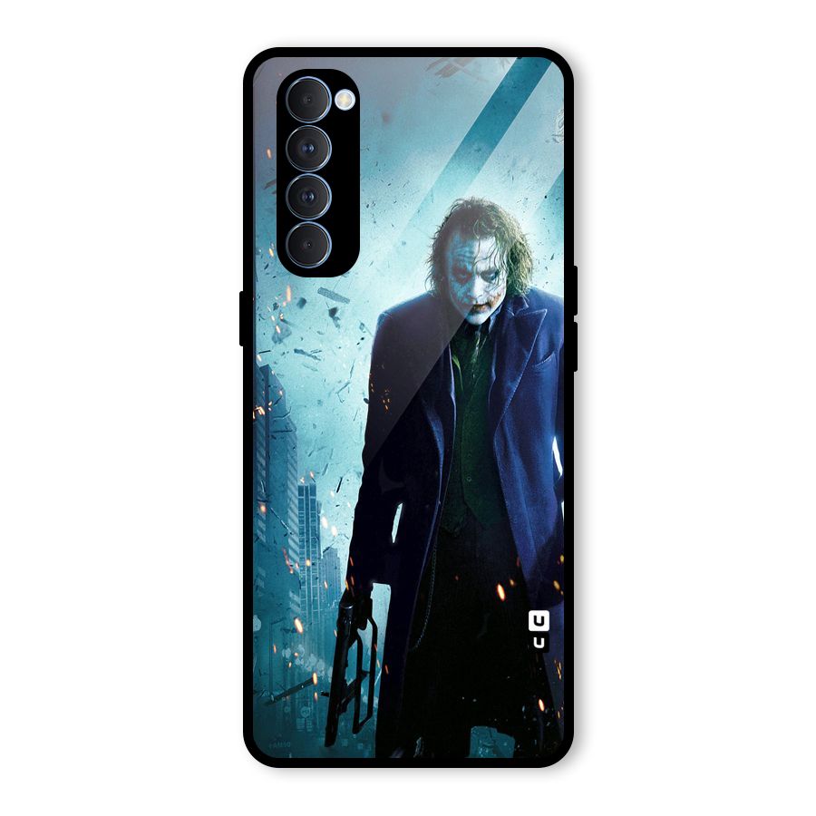 Dark Knight Joker Glass Back Case for Oppo Reno4 Pro
