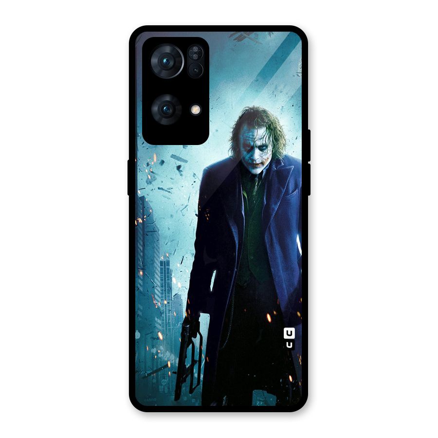 Dark Knight Joker Glass Back Case for Oppo Reno7 Pro 5G