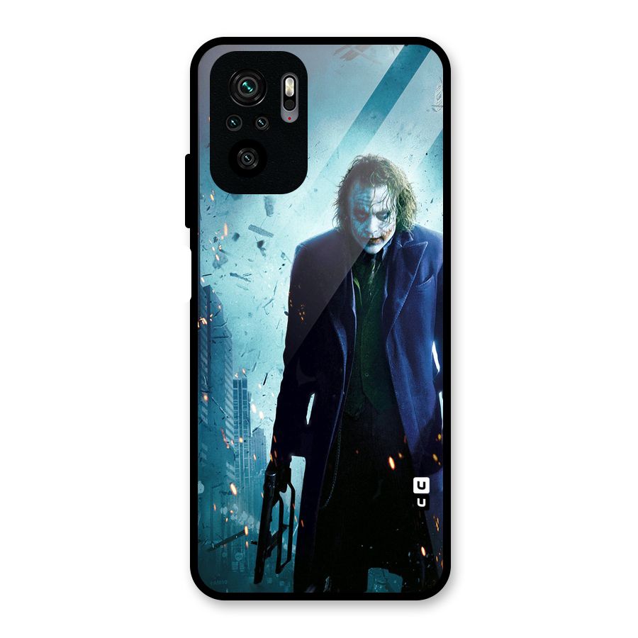Dark Knight Joker Glass Back Case for Redmi Note 10S