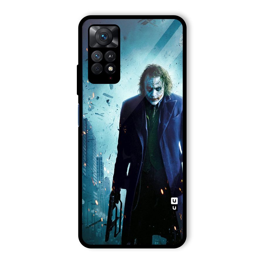 Dark Knight Joker Glass Back Case for Redmi Note 11 Pro Plus 5G