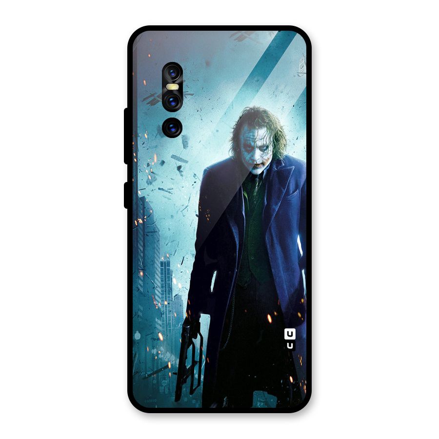 Dark Knight Joker Glass Back Case for Vivo V15 Pro