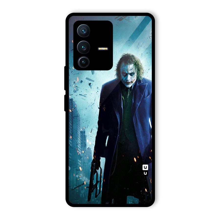 Dark Knight Joker Glass Back Case for Vivo V23 Pro